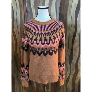 NWT Knox Rose fair Isle crewneck sweater. Size XS.